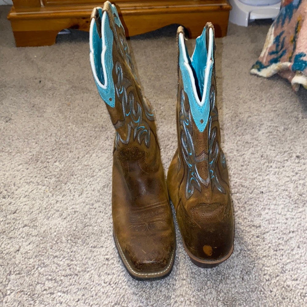 Women's Justin Boots Silver Collection Rugged Tan Buffalo - SVL7311